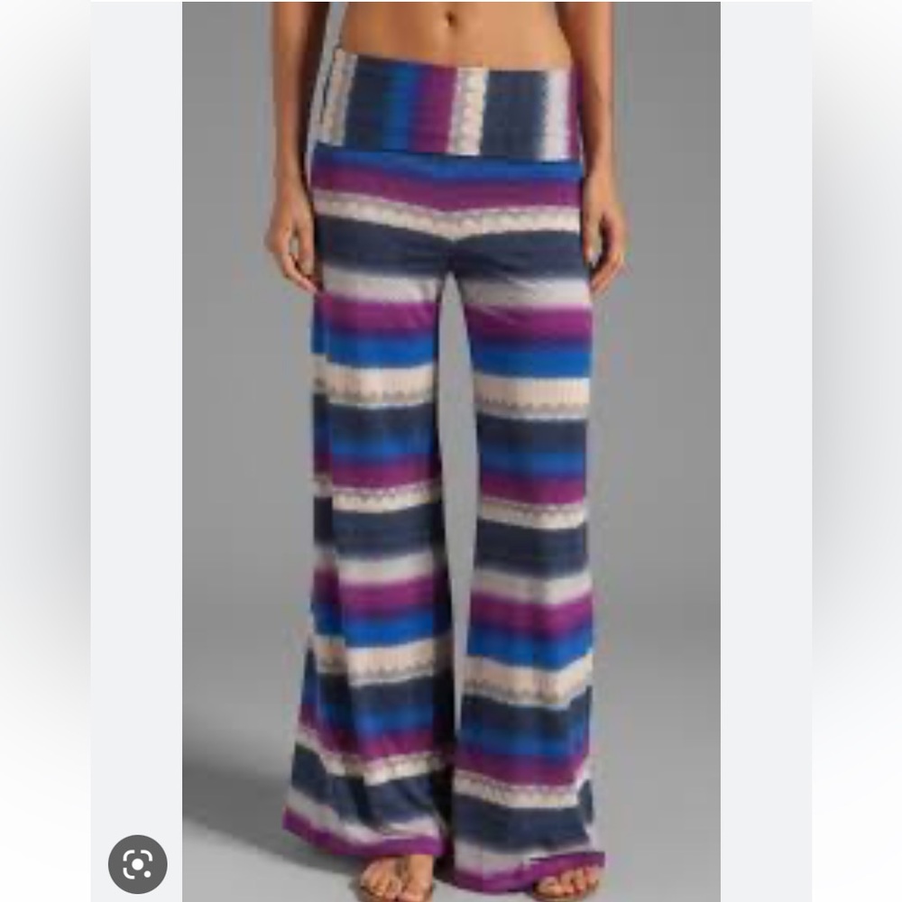 Karina Grimaldi Revolve Knit High Waist Wide Leg Pant in Midnight S/M